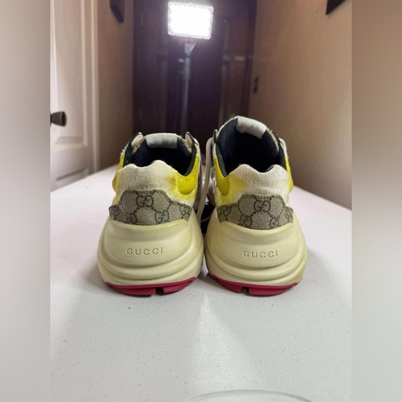 Gucci Rhyton chunky sole sneakers Sz 10 no insoles - Picture 8 of 16